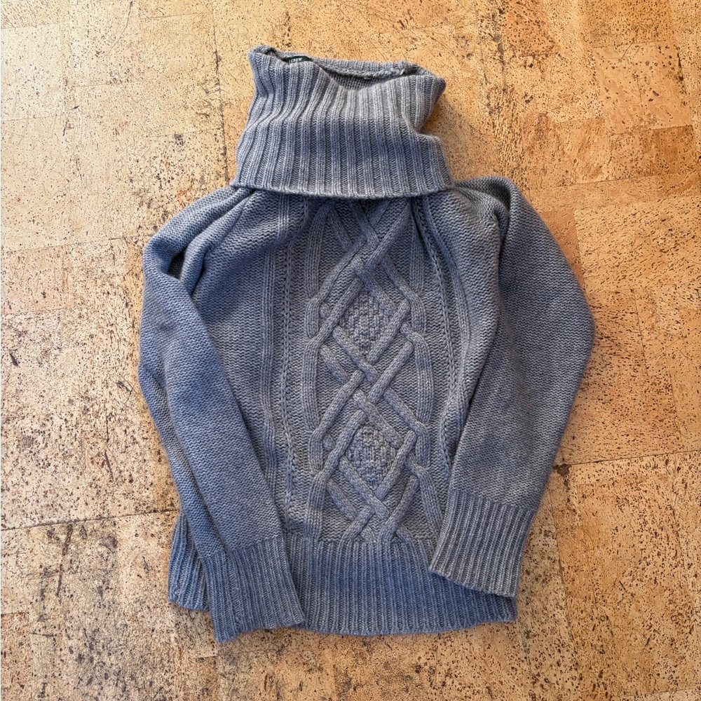 J. Crew Gray Angora Blend turtleneck Sweater